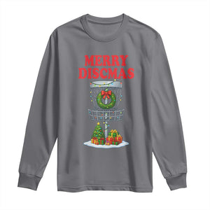 Christmas Disc Golf Long Sleeve Shirt Merry Discmas Golfers Frisbee Golfer Xmas Gift TS10 Charcoal Print Your Wear