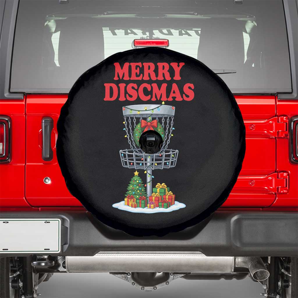 Christmas Disc Golf Spare Tire Cover Merry Discmas Golfers Frisbee Golfer Xmas Gift TS10 Black Print Your Wear