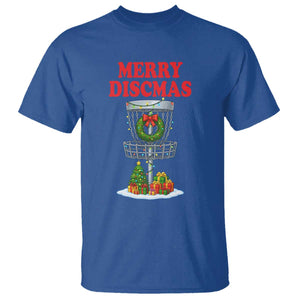 Christmas Disc Golf T Shirt Merry Discmas Golfers Frisbee Golfer Xmas Gift TS10 Royal Blue Print Your Wear