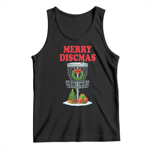 Christmas Disc Golf Tank Top Merry Discmas Golfers Frisbee Golfer Xmas Gift TS10 Black Print Your Wear