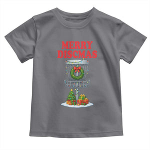 Christmas Disc Golf Toddler T Shirt Merry Discmas Golfers Frisbee Golfer Xmas Gift TS10 Charcoal Print Your Wear