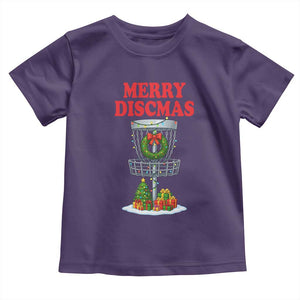 Christmas Disc Golf Toddler T Shirt Merry Discmas Golfers Frisbee Golfer Xmas Gift TS10 Purple Print Your Wear