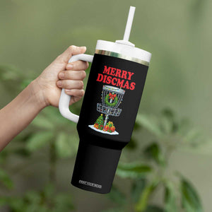 Christmas Disc Golf Tumbler With Handle Merry Discmas Golfers Frisbee Golfer Xmas Gift TS10 Print Your Wear
