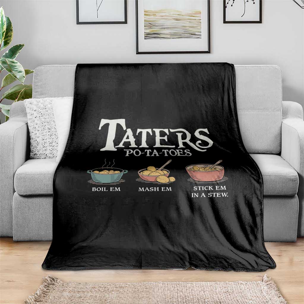 Taters Potatoes Throw Blanket Funny Movie Fans Holiday Gift TS10 Print Your Wear