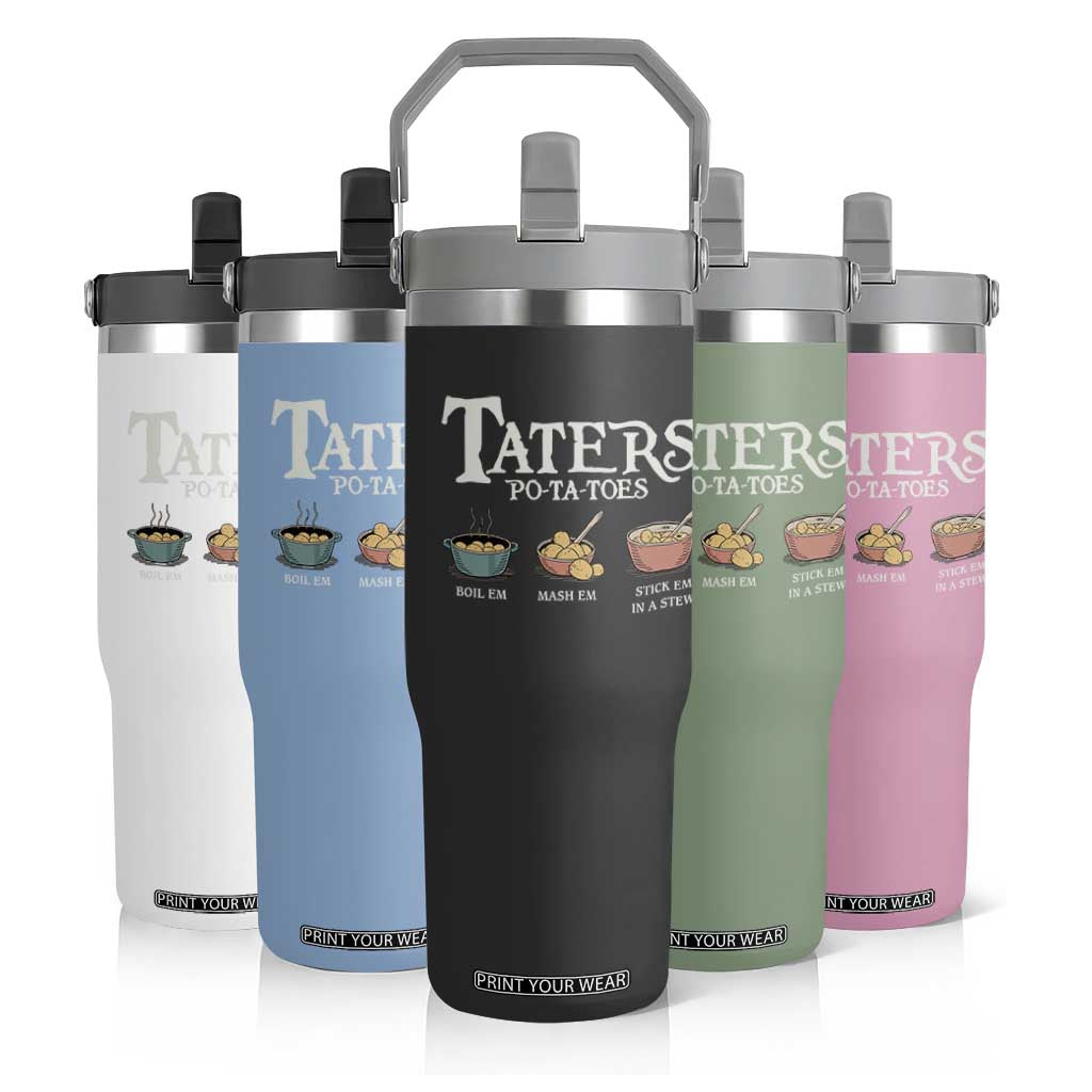 Taters Potatoes Flip Straw Tumbler Funny Movie Fans Holiday Gift TS10 Print Your Wear