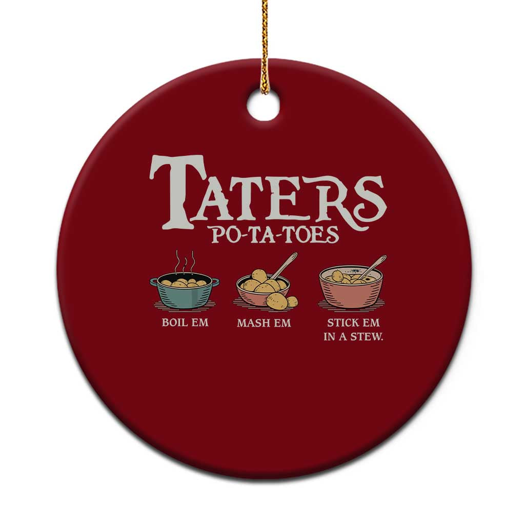 Taters Potatoes Ceramic Ornament Funny Movie Fans Holiday Gift TS10 1pc Red Print Your Wear