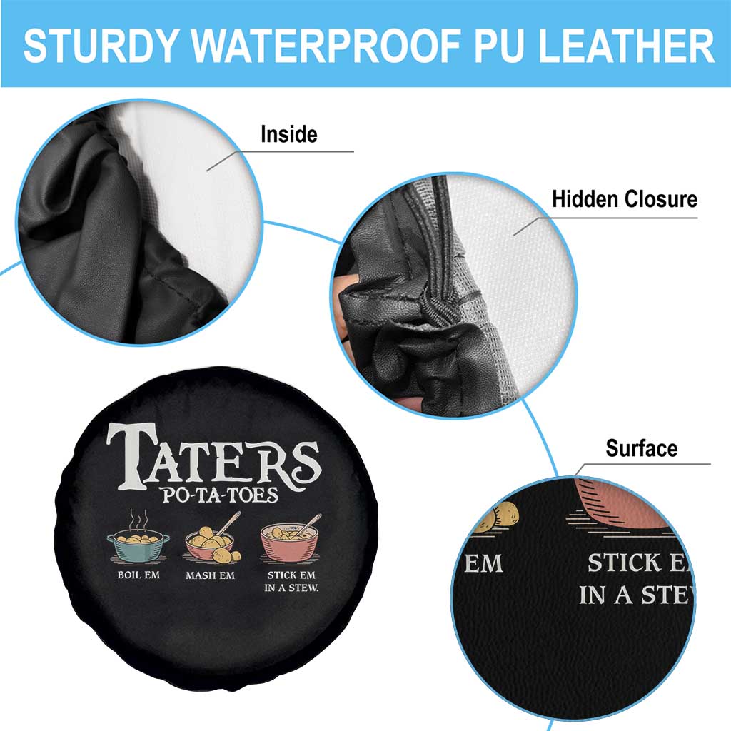 Taters Potatoes Spare Tire Cover Funny Movie Fans Holiday Gift TS10 Print Your Wear