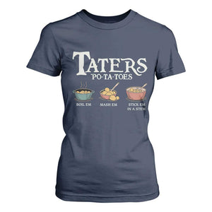 Taters Potatoes T Shirt For Women Funny Movie Fans Holiday Gift TS10 Navy Print Your Wear