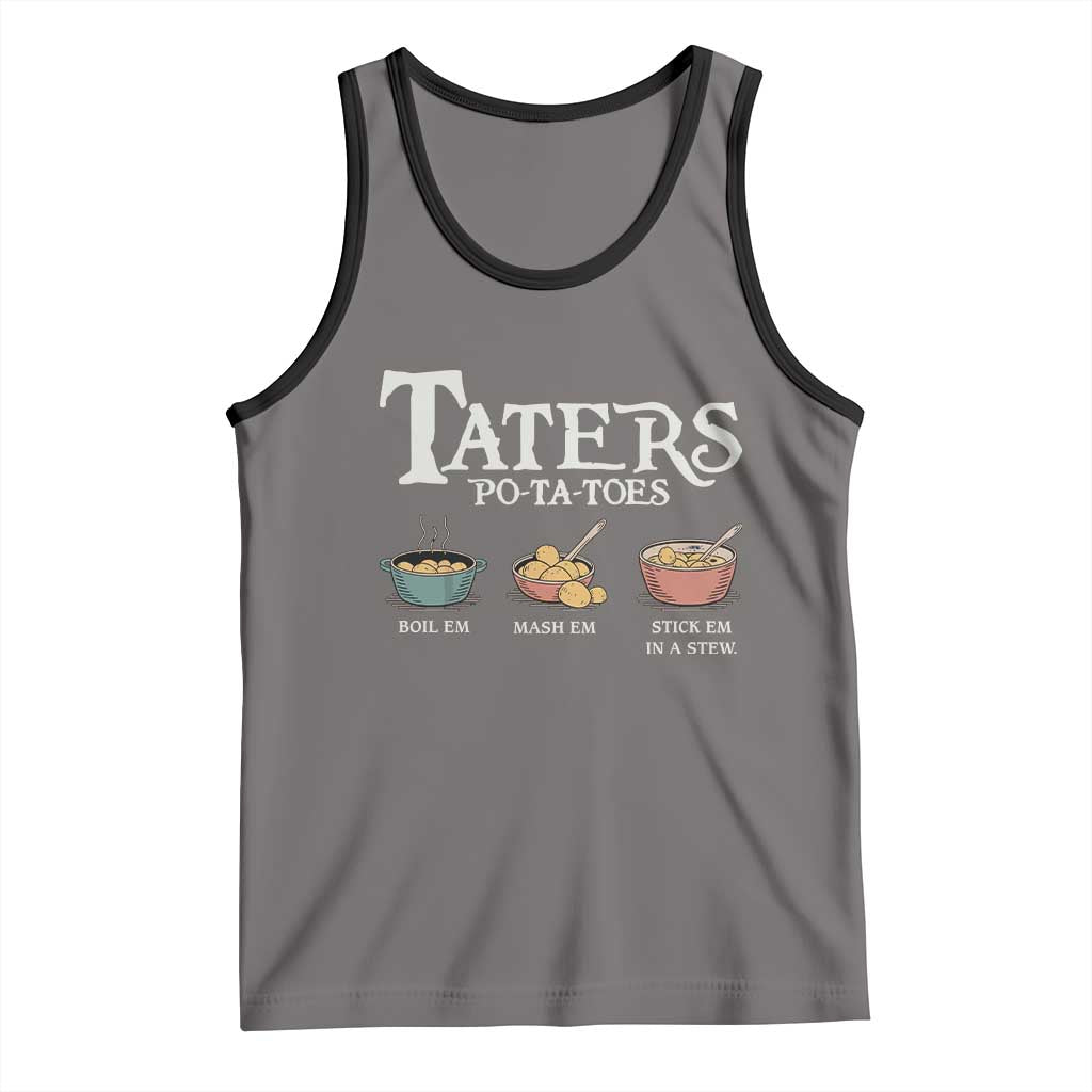 Taters Potatoes Tank Top Funny Movie Fans Holiday Gift TS10 Deep Heather Black Print Your Wear