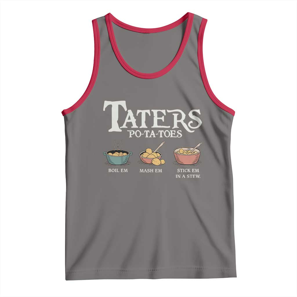 Taters Potatoes Tank Top Funny Movie Fans Holiday Gift TS10 Deep Heather Red Print Your Wear