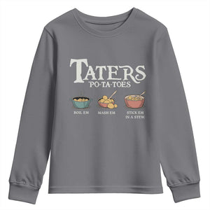 Taters Potatoes Youth Sweatshirt Funny Movie Fans Holiday Gift TS10 Charcoal Print Your Wear