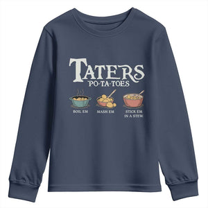 Taters Potatoes Youth Sweatshirt Funny Movie Fans Holiday Gift TS10 Navy Print Your Wear