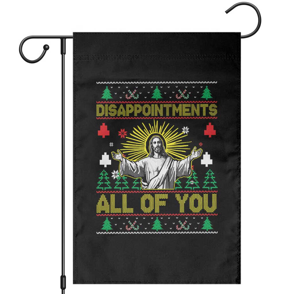 Funny Jesus Christmas Garden Flag Disappointments All of You Jesus Ugly Xmas TS10 Black Print Your Wear