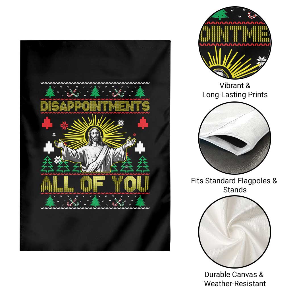 Funny Jesus Christmas Garden Flag Disappointments All of You Jesus Ugly Xmas TS10 Print Your Wear