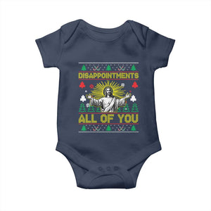 Funny Jesus Christmas Baby Onesie Disappointments All of You Jesus Ugly Xmas TS10 Navy Print Your Wear