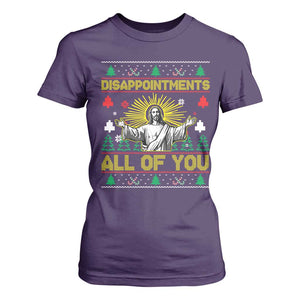 Funny Jesus Christmas T Shirt For Women Disappointments All of You Jesus Ugly Xmas TS10 Purple Print Your Wear