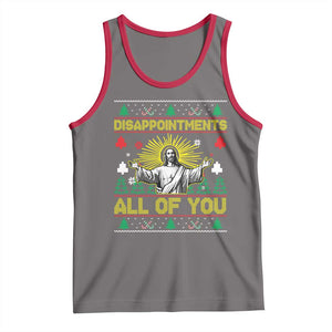 Funny Jesus Christmas Tank Top Disappointments All of You Jesus Ugly Xmas TS10 Deep Heather Red Print Your Wear