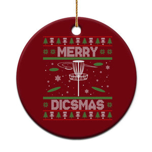 Disc Golf Christmas Ceramic Ornament Merry Discmas Ugly Xmas TS10 1pc Red Print Your Wear