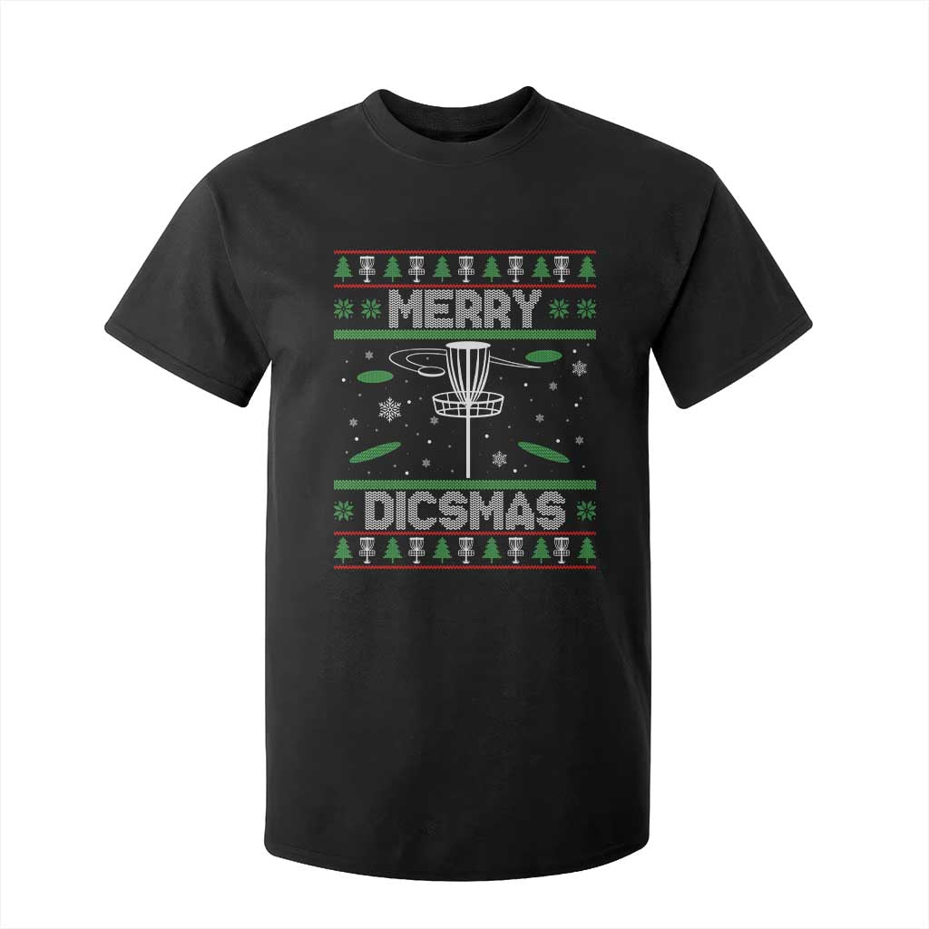 Disc Golf Christmas T Shirt For Kid Merry Discmas Ugly Xmas TS10 Black Print Your Wear