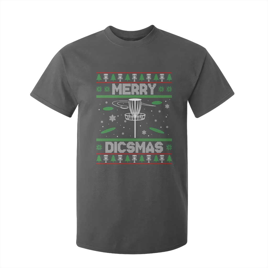 Disc Golf Christmas T Shirt For Kid Merry Discmas Ugly Xmas TS10 Dark Heather Print Your Wear