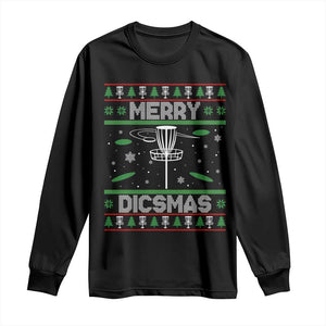 Disc Golf Christmas Long Sleeve Shirt Merry Discmas Ugly Xmas TS10 Black Print Your Wear