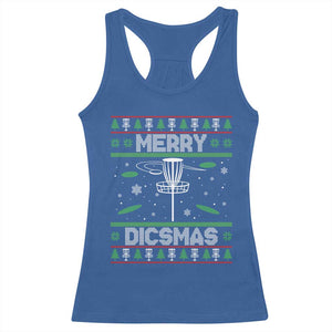 Disc Golf Christmas Racerback Tank Top Merry Discmas Ugly Xmas TS10 Royal Blue Print Your Wear