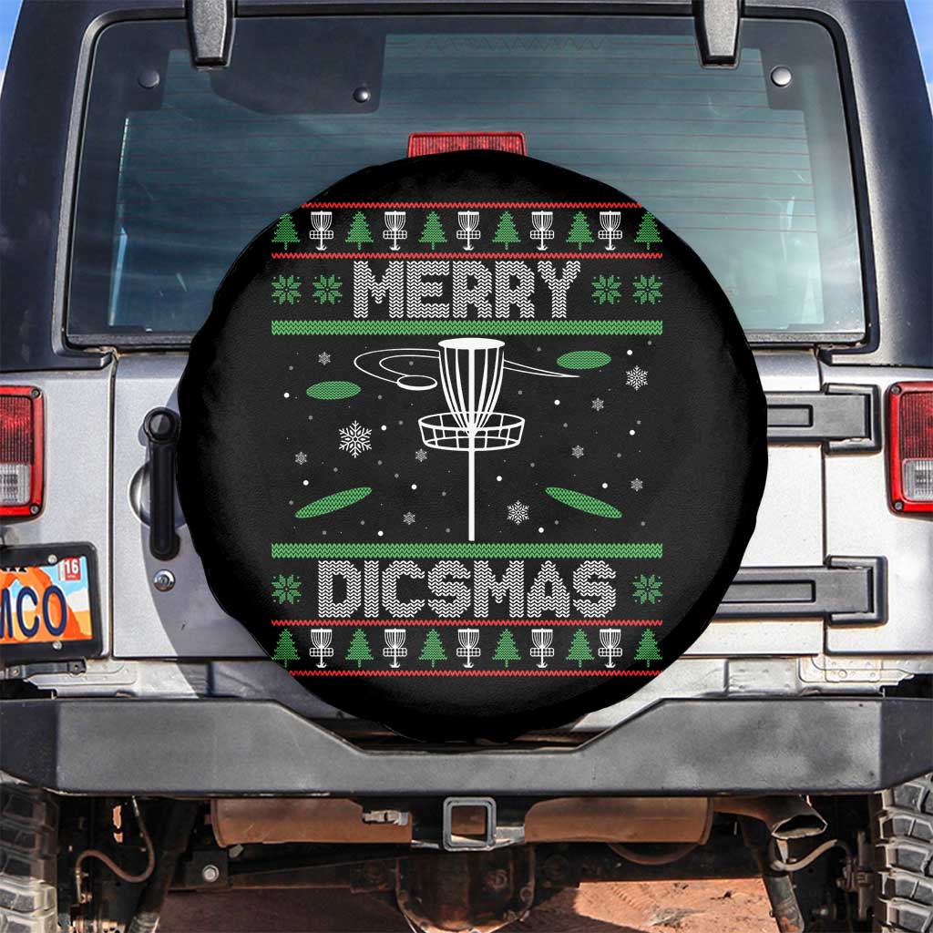 Disc Golf Christmas Spare Tire Cover Merry Discmas Ugly Xmas TS10 No hole Black Print Your Wear