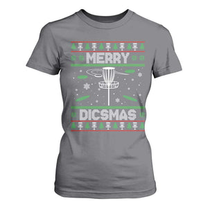 Disc Golf Christmas T Shirt For Women Merry Discmas Ugly Xmas TS10 Charcoal Print Your Wear