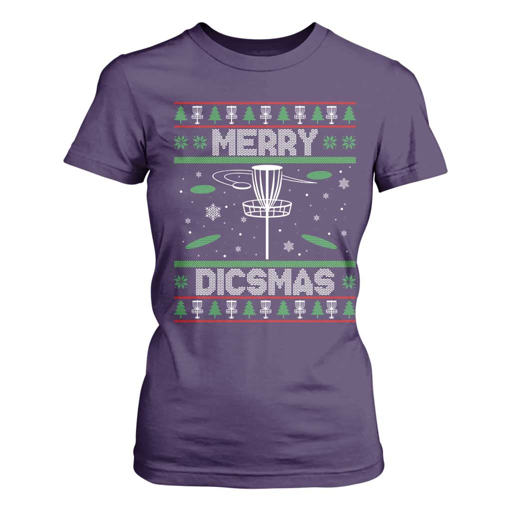 Disc Golf Christmas T Shirt For Women Merry Discmas Ugly Xmas TS10 Purple Print Your Wear