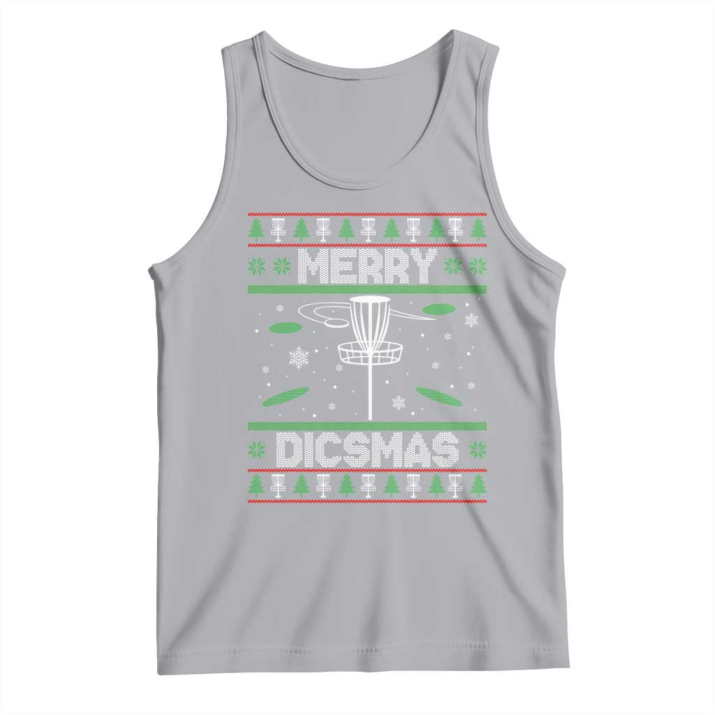 Disc Golf Christmas Tank Top Merry Discmas Ugly Xmas TS10 Athletic Heather Print Your Wear