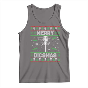 Disc Golf Christmas Tank Top Merry Discmas Ugly Xmas TS10 Deep Heather Print Your Wear