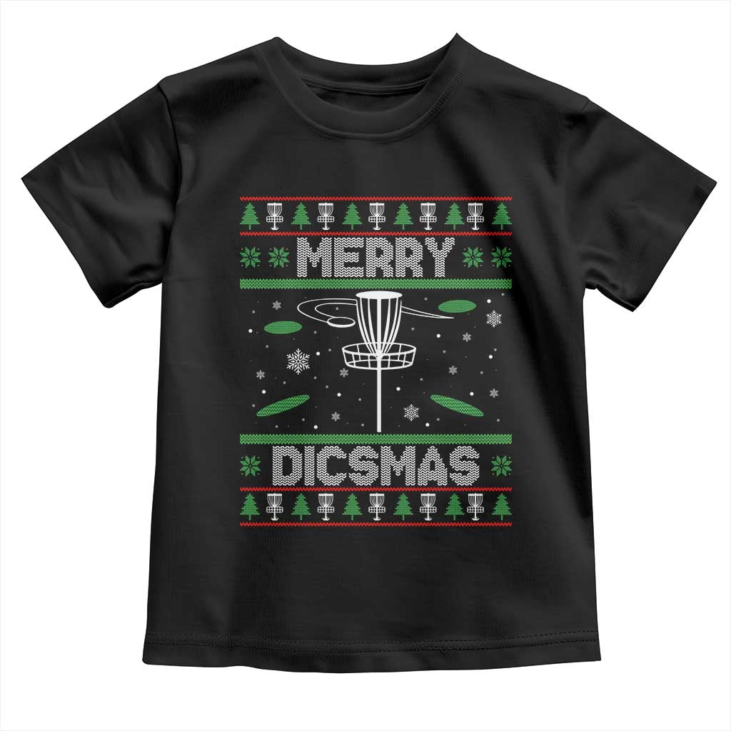 Disc Golf Christmas Toddler T Shirt Merry Discmas Ugly Xmas TS10 Black Print Your Wear
