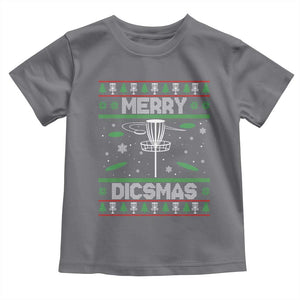 Disc Golf Christmas Toddler T Shirt Merry Discmas Ugly Xmas TS10 Charcoal Print Your Wear