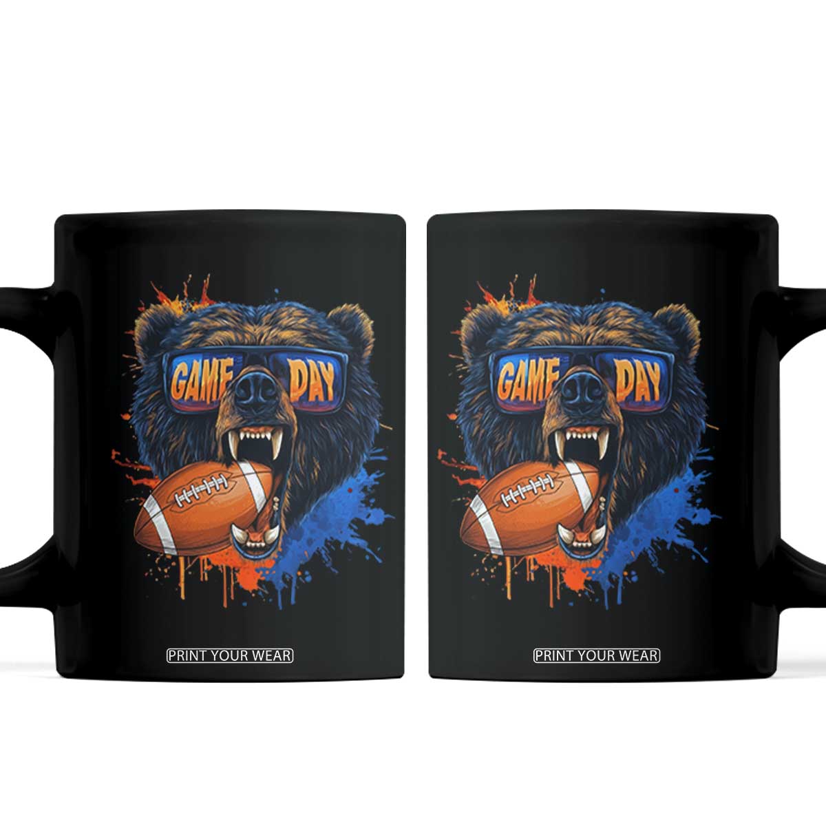 CFB Game Day Coffee Mug Vintage Watercolors Mascot Retro Fan Gift TS10 Black Print Your Wear