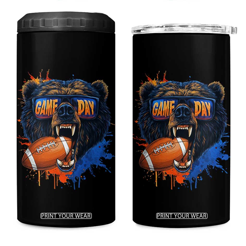 CFB Game Day 4 in 1 Can Cooler Tumbler Vintage Watercolors Mascot Retro Fan Gift TS10 One Size: 16 oz Black Print Your Wear