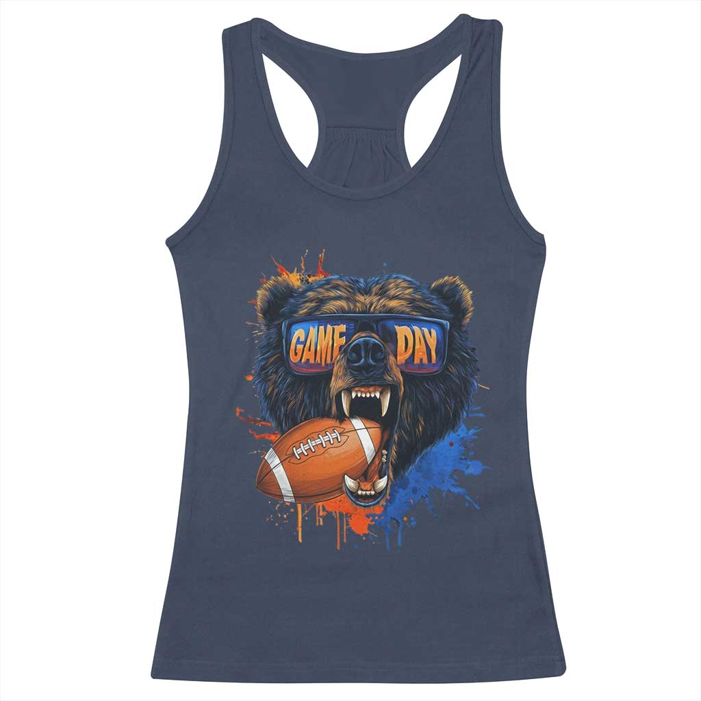 CFB Game Day Racerback Tank Top Vintage Watercolors Mascot Retro Fan Gift TS10 Navy Print Your Wear