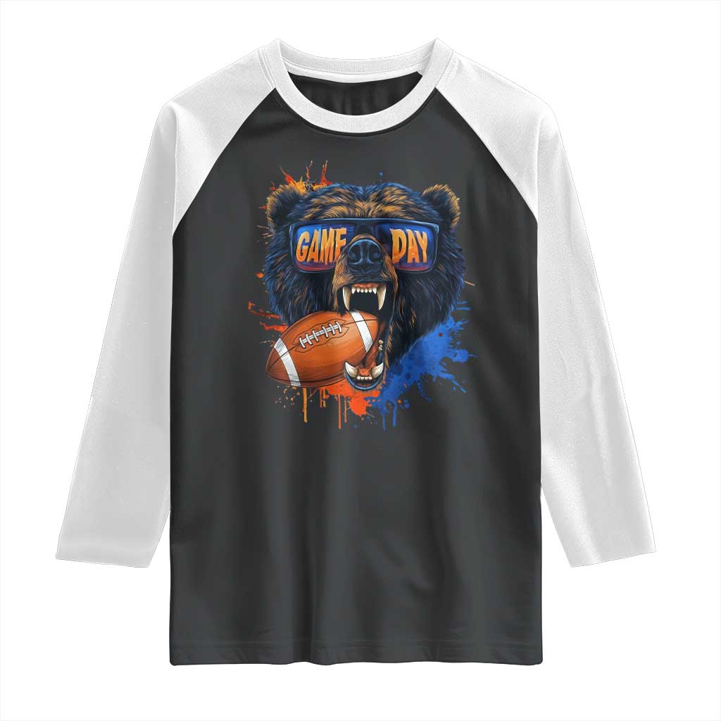 CFB Game Day Raglan Shirt Vintage Watercolors Mascot Retro Fan Gift TS10 Black White Print Your Wear