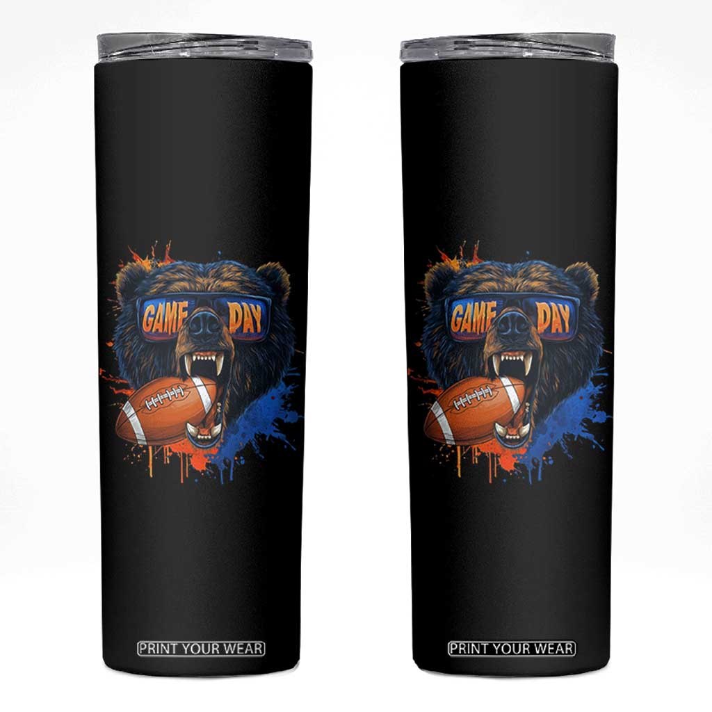 CFB Game Day Skinny Tumbler Vintage Watercolors Mascot Retro Fan Gift TS10 Black Print Your Wear