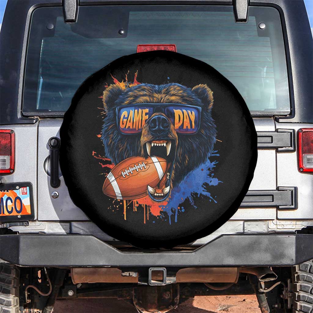 CFB Game Day Spare Tire Cover Vintage Watercolors Mascot Retro Fan Gift TS10 No hole Black Print Your Wear
