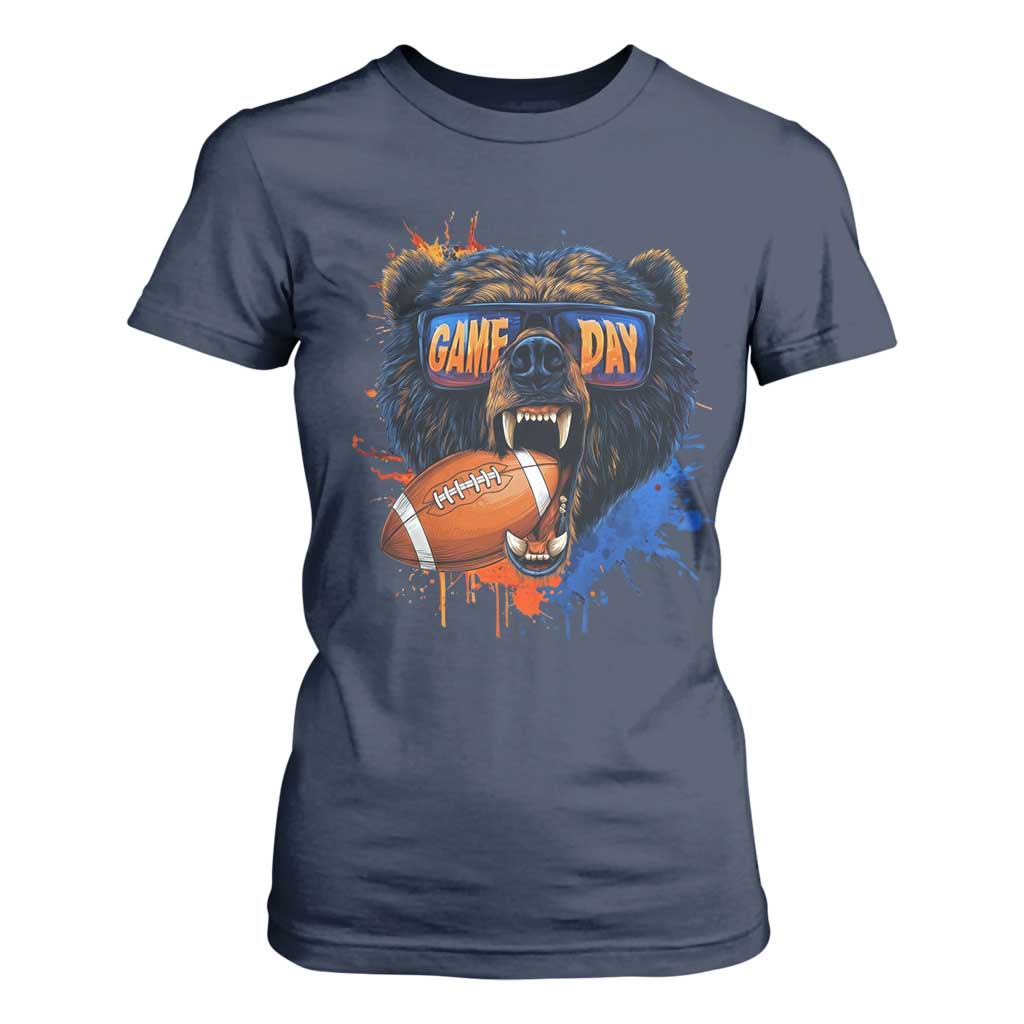 CFB Game Day T Shirt For Women Vintage Watercolors Mascot Retro Fan Gift TS10 Navy Print Your Wear