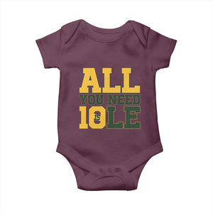 All You Need is Love Baby Onesie Retro Jordan GB Football Lover Fan Gift TS10 Maroon Print Your Wear