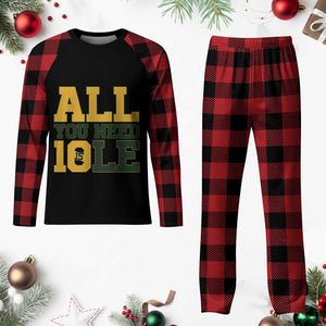 All You Need is Love Plaid Pajama Set Retro Jordan GB Football Lover Fan Gift TS10 Buffalo Plaid Print Your Wear