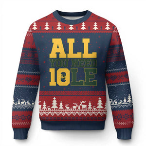All You Need is Love Ugly Christmas Sweater Retro Jordan GB Football Lover Fan Gift TS10 Navy Red Print Your Wear