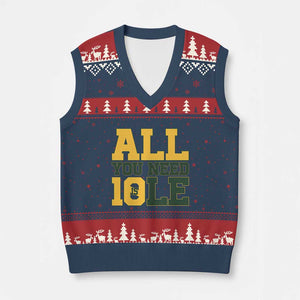 All You Need is Love V-Neck Knit Sweater Vest Retro Jordan GB Football Lover Fan Gift TS10 Navy Red Print Your Wear