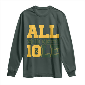 All You Need is Love Long Sleeve Shirt Retro Jordan GB Football Lover Fan Gift TS10 Dark Forest Green Print Your Wear