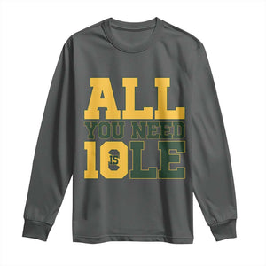All You Need is Love Long Sleeve Shirt Retro Jordan GB Football Lover Fan Gift TS10 Dark Heather Print Your Wear