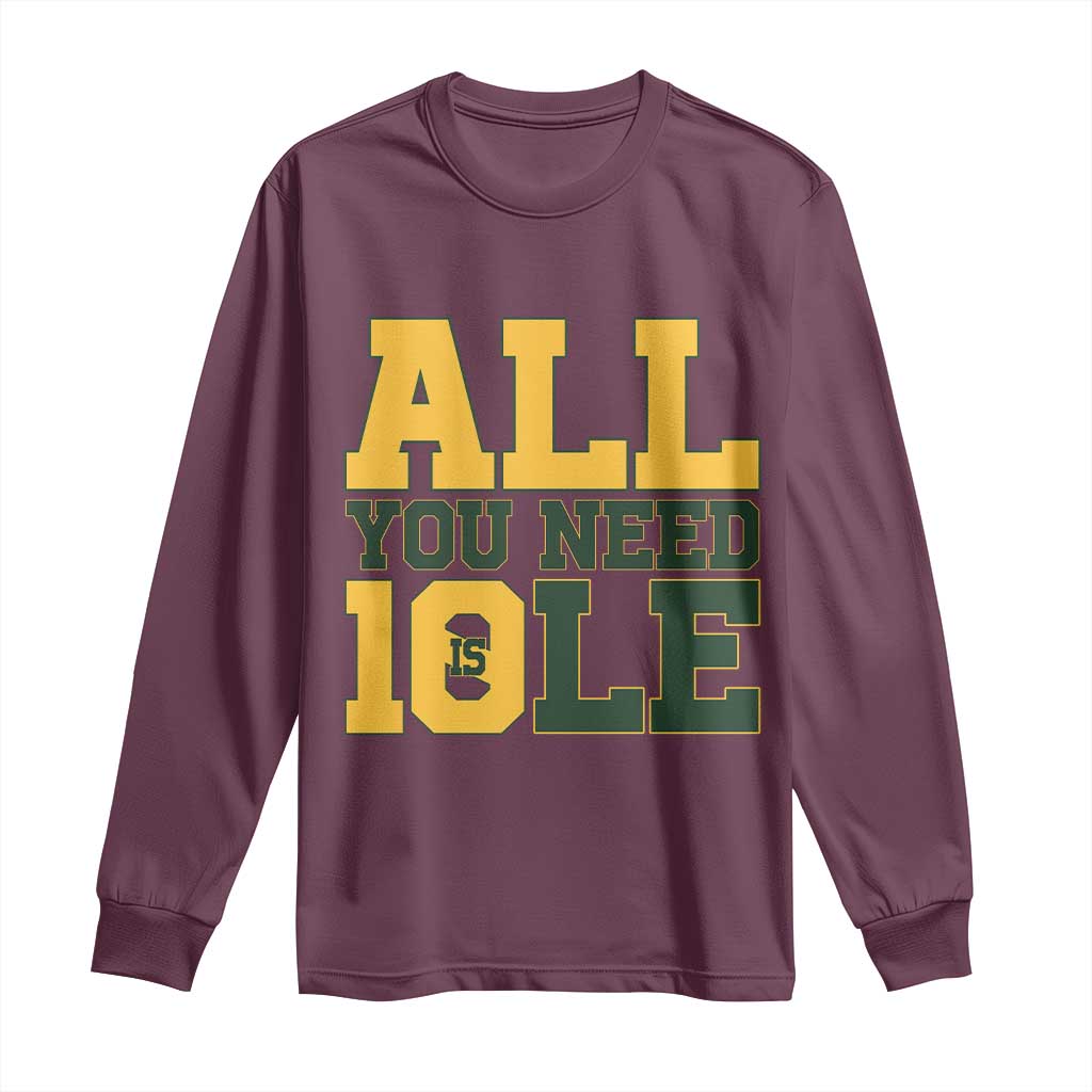 All You Need is Love Long Sleeve Shirt Retro Jordan GB Football Lover Fan Gift TS10 Maroon Print Your Wear