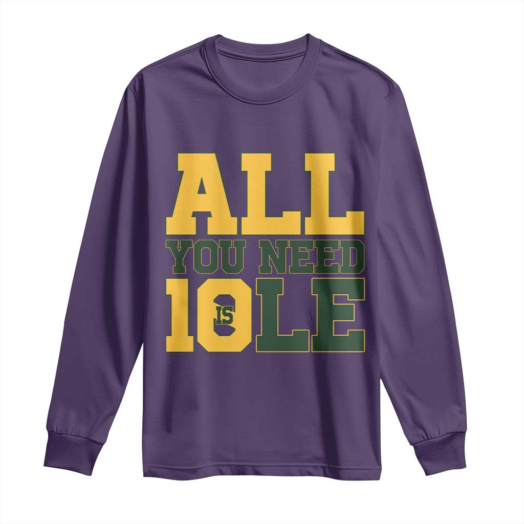 All You Need is Love Long Sleeve Shirt Retro Jordan GB Football Lover Fan Gift TS10 Purple Print Your Wear