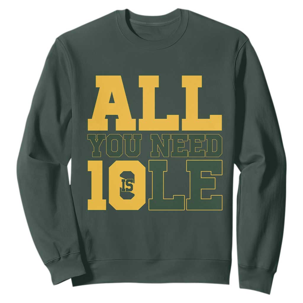 All You Need is Love Sweatshirt Retro Jordan GB Football Lover Fan Gift TS10 Dark Forest Green Print Your Wear