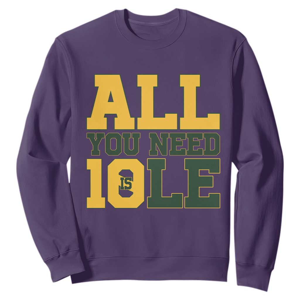 All You Need is Love Sweatshirt Retro Jordan GB Football Lover Fan Gift TS10 Purple Print Your Wear